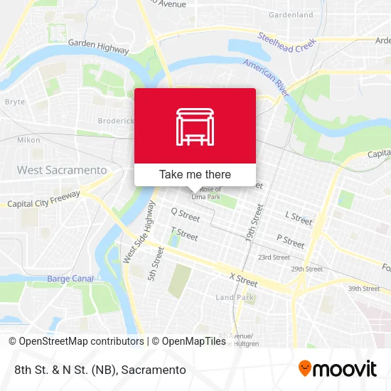 Mapa de 8th St. & N St. (NB)
