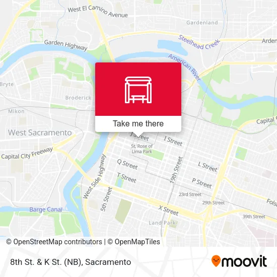 Mapa de 8th St. & K St. (NB)