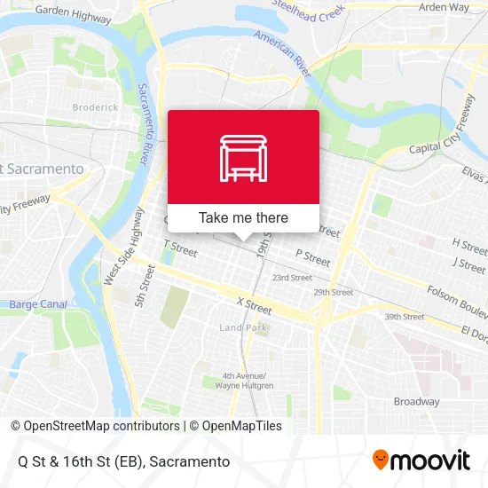 Mapa de Q St & 16th St (EB)