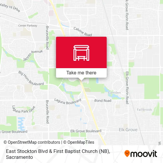 Mapa de East Stockton Blvd & First Baptist Church (NB)