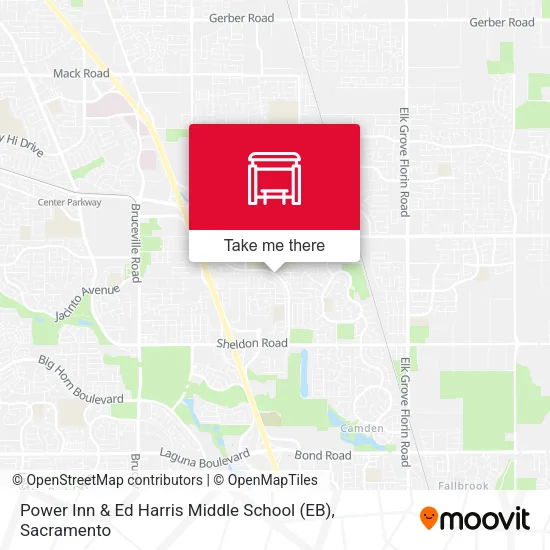 Mapa de Power Inn & Ed Harris Middle School (EB)
