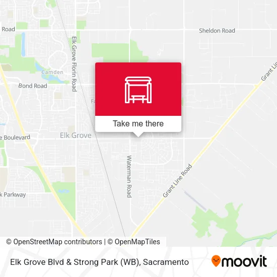 Elk Grove Blvd & Strong Park (WB) map