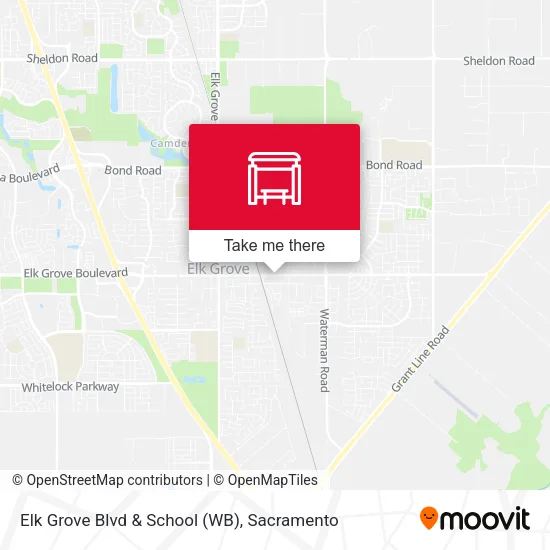 Elk Grove Blvd & School (WB) map