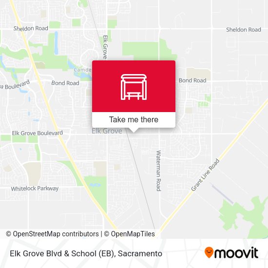 Elk Grove Blvd & School (EB) map