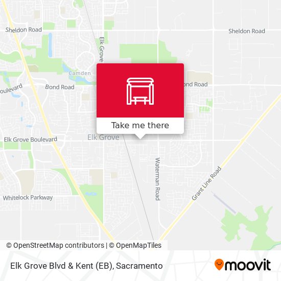 Elk Grove Blvd & Kent (EB) map