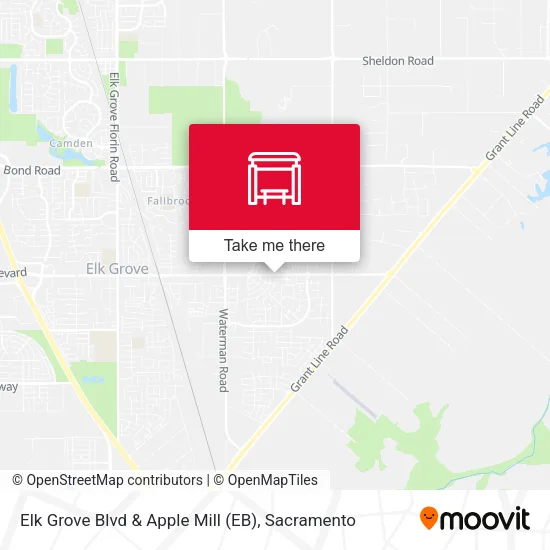 Elk Grove Blvd & Apple Mill (EB) map