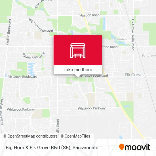 Big Horn & Elk Grove Blvd (SB) map