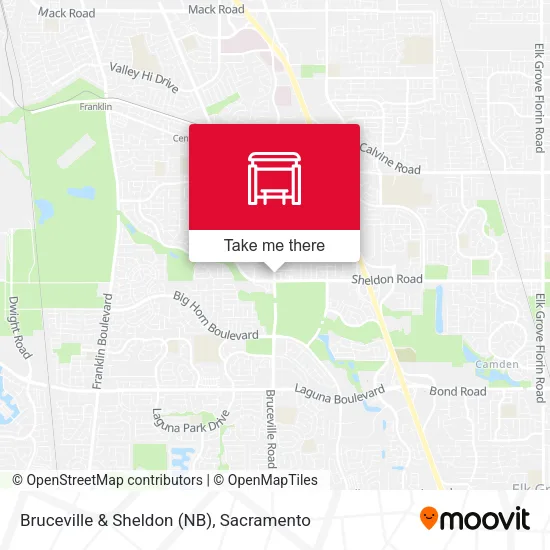 Bruceville & Sheldon (NB) map