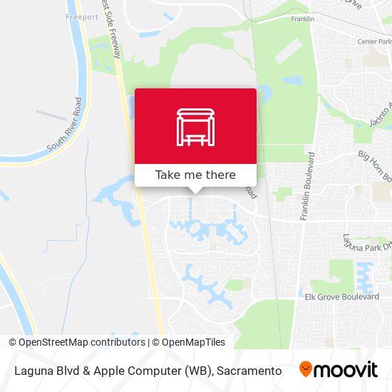 Laguna Blvd & Apple Computer (WB) map