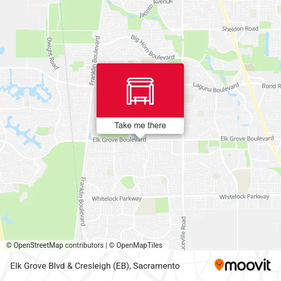 Elk Grove Blvd & Cresleigh (EB) map