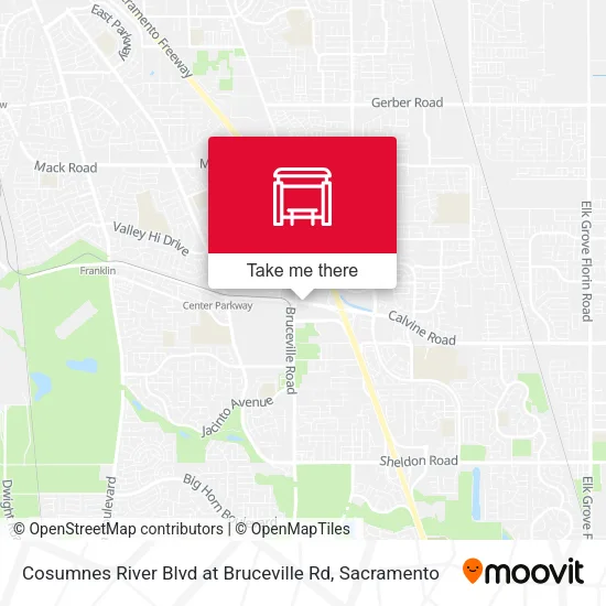 Mapa de Cosumnes River Blvd at Bruceville Rd