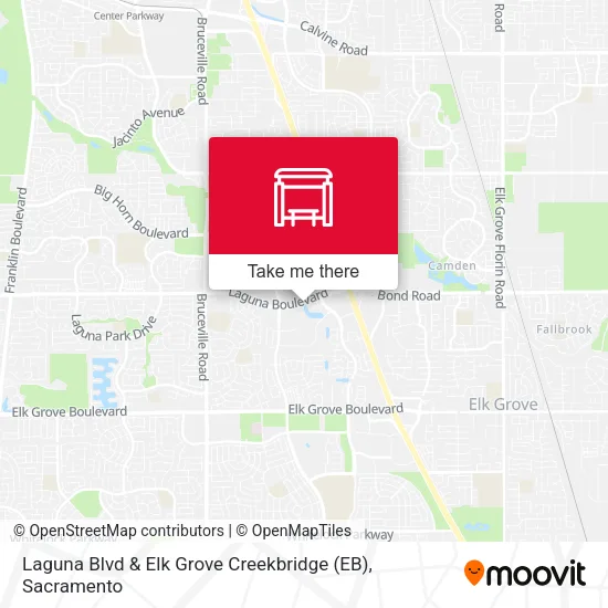 Mapa de Laguna Blvd & Elk Grove Creekbridge (EB)