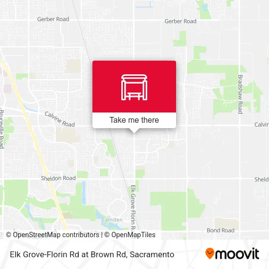 Elk Grove-Florin Rd at Brown Rd map