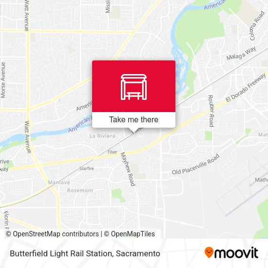 Butterfield Light Rail Station map