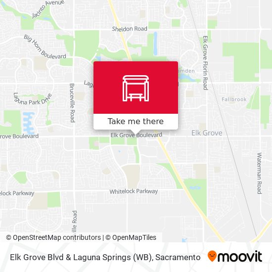 Elk Grove Blvd & Laguna Springs (WB) map