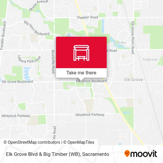 Elk Grove Blvd & Big Timber (WB) map