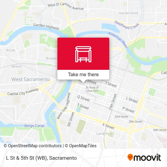 Mapa de L St & 5th St (WB)