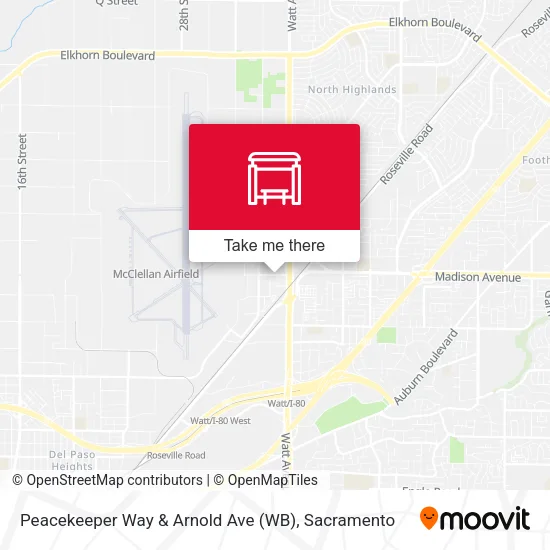Mapa de Peacekeeper Way & Arnold Ave (WB)
