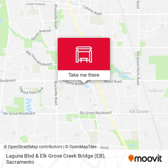 Mapa de Laguna Blvd & Elk Grove Creek Bridge (EB)