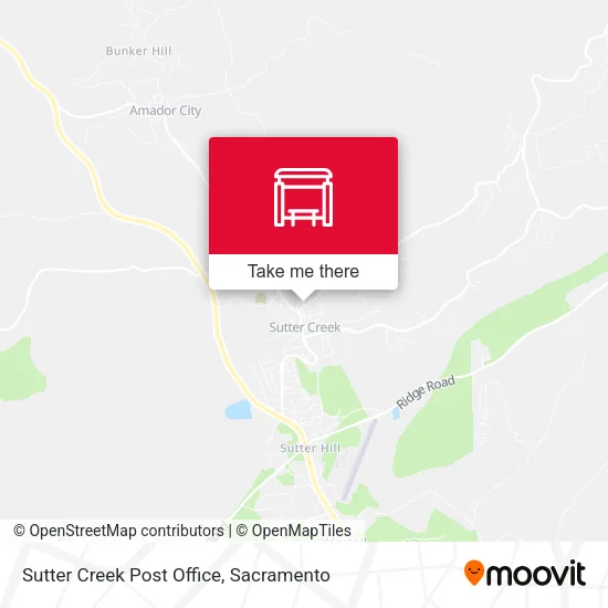 Sutter Creek Post Office map