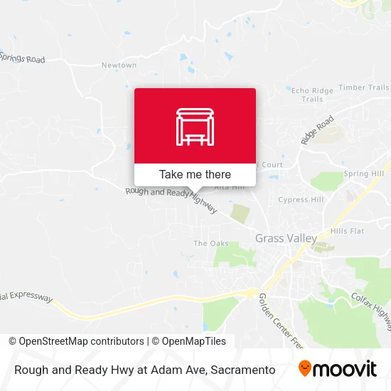 Rough and Ready Hwy at Adam Ave map