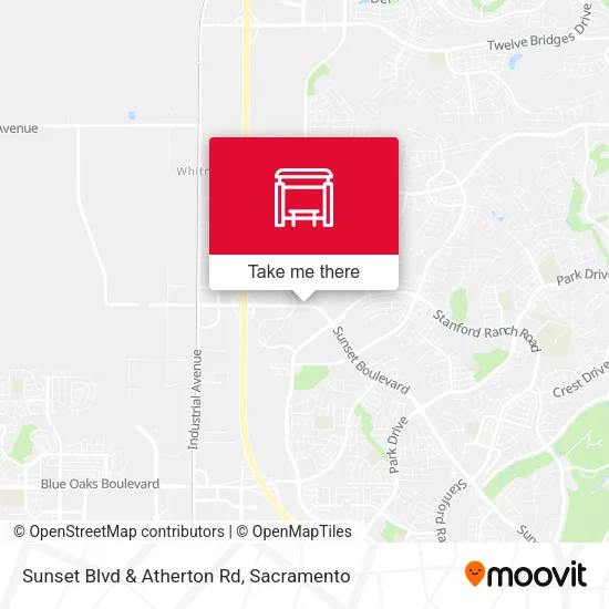 Mapa de Sunset Blvd & Atherton Rd