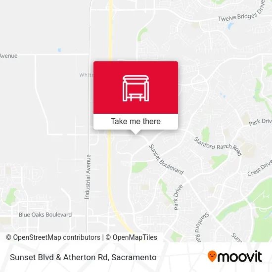 Mapa de Sunset Blvd & Atherton Rd