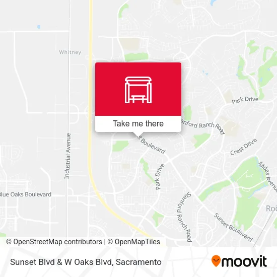 Mapa de Sunset Blvd & W Oaks Blvd