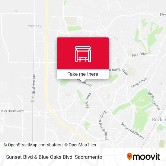 Mapa de Sunset Blvd & Blue Oaks Blvd