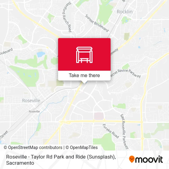 Mapa de Roseville - Taylor Rd Park and Ride (Sunsplash)