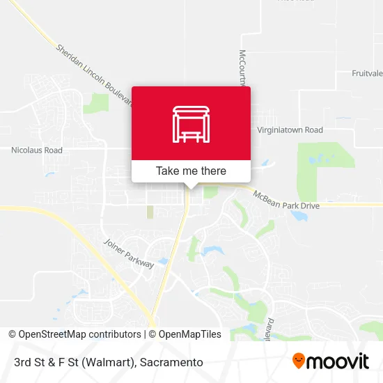 3rd St & F St (Walmart) map