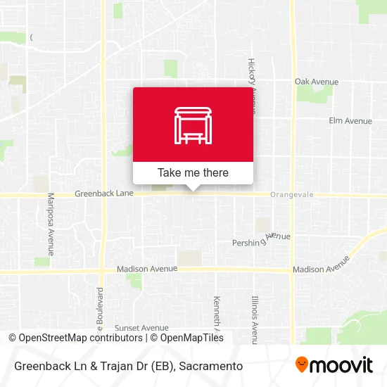 Greenback Ln & Trajan Dr (EB) map