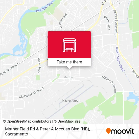 Mapa de Mather Field Rd & Peter A Mccuen Blvd (NB)