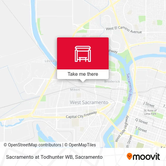 Sacramento at Todhunter WB map