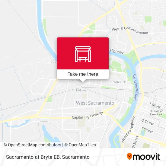 Sacramento at Bryte EB map