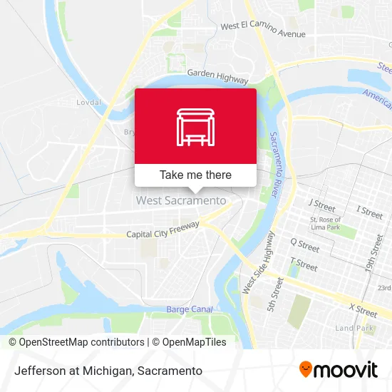 Jefferson at Michigan map