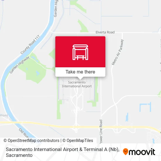 Sacramento International Airport & Terminal A (Nb) map