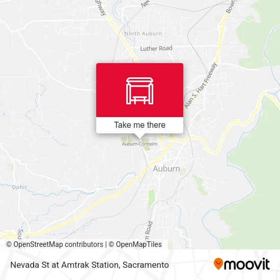 Mapa de Nevada St at Amtrak Station