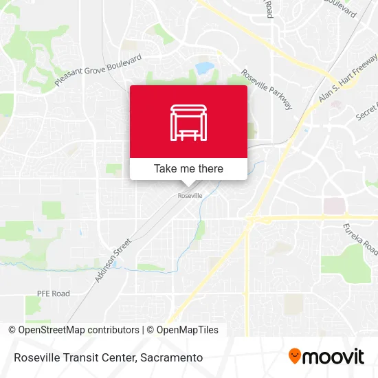 Mapa de Roseville Transit Center