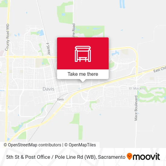 Mapa de 5th St & Post Office / Pole Line Rd (WB)