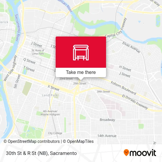 Mapa de 30th St & R St (NB)