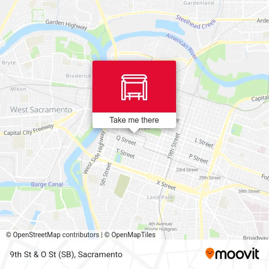 Mapa de 9th St & O St (SB)