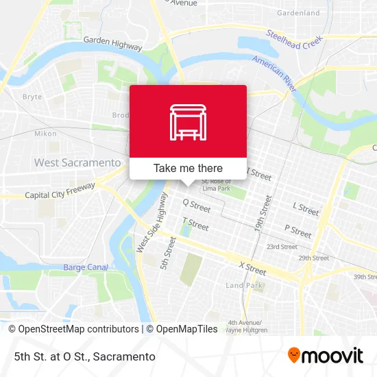 Mapa de 5th St. at O St.