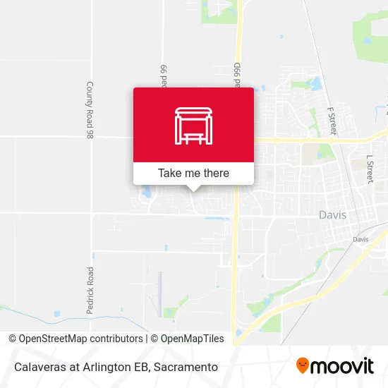 Calaveras at Arlington EB map