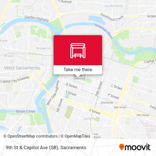 Mapa de 9th St & Capitol Ave (SB)