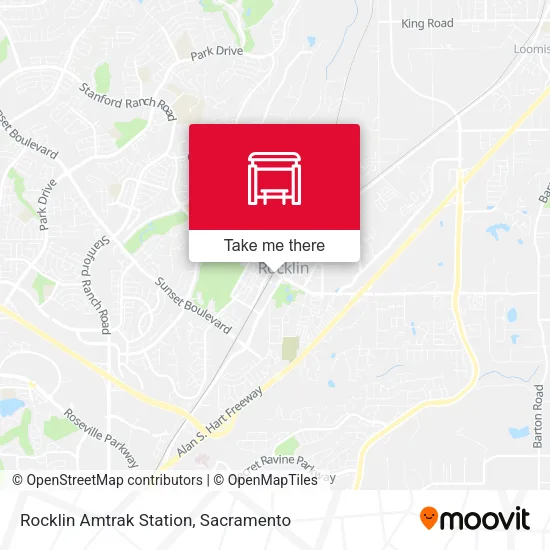 Mapa de Rocklin Amtrak Station