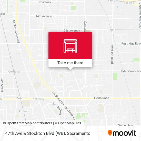 Mapa de 47th Ave & Stockton Blvd  (WB)