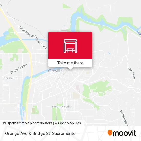 Orange Ave & Bridge St map