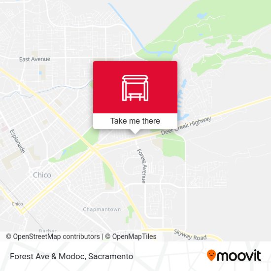Forest Ave & Modoc map