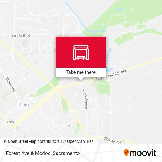 Forest Ave & Modoc map